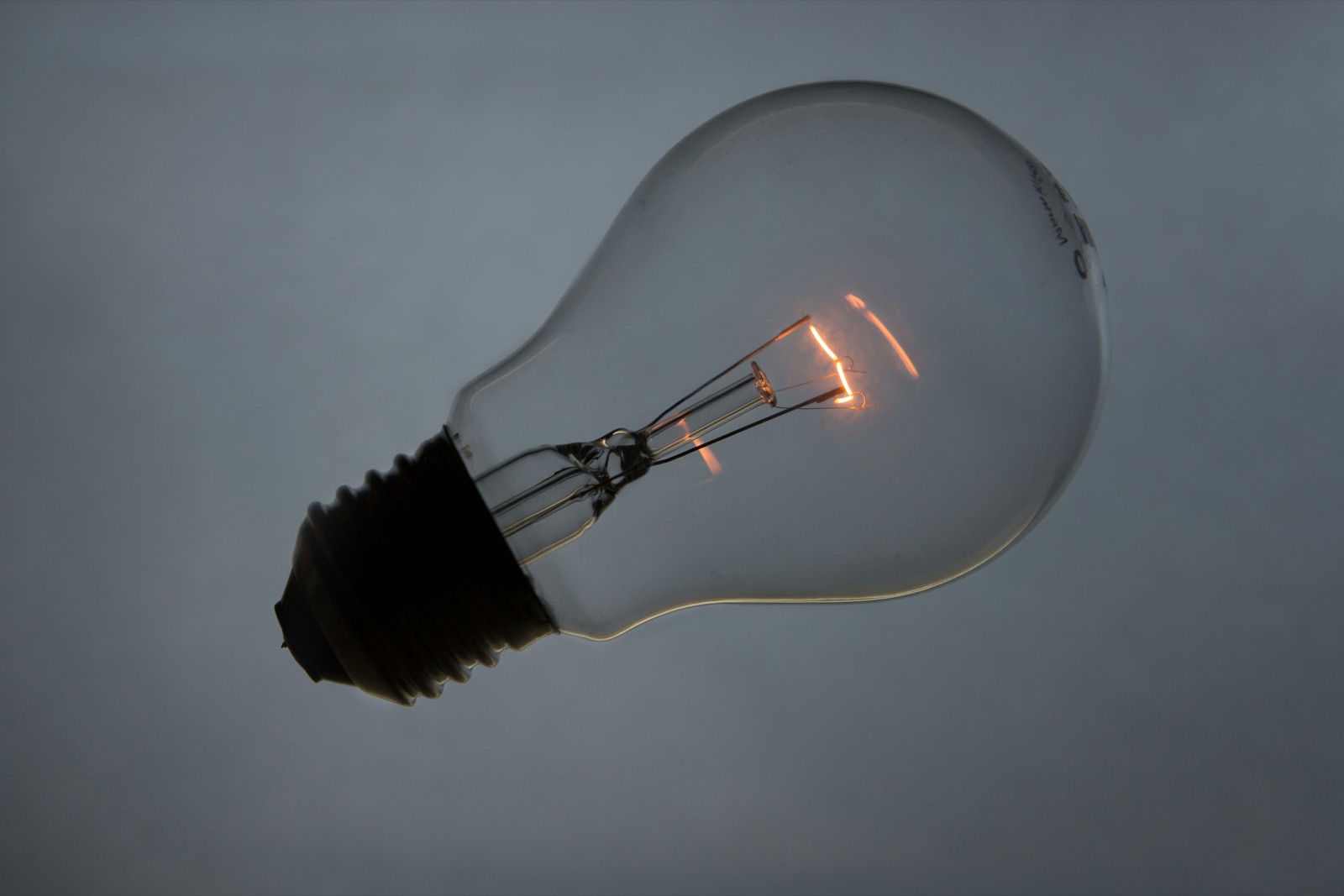 Gray incandescent lamp on white background for Epo-Weld™ HTB high temperature bonding adhesive halogen and HID lamp