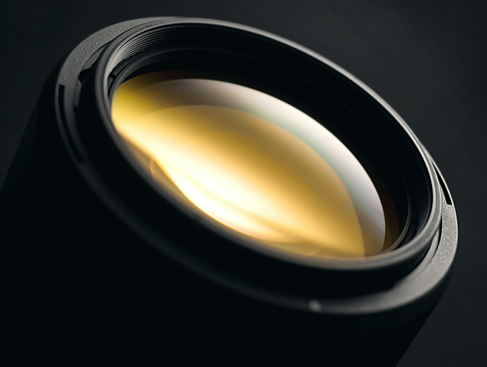 Camera lens with golden optical coating for precision optical component bonding applications