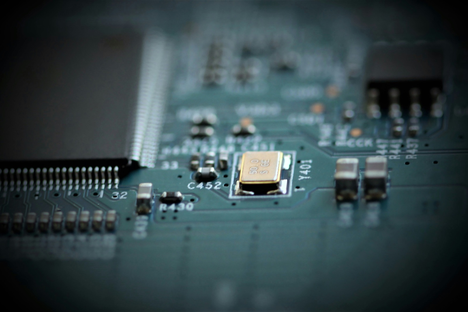 Dense circuit board with electronic components for Pyra-Sil™ peelable silicone PCB and wave solder masking