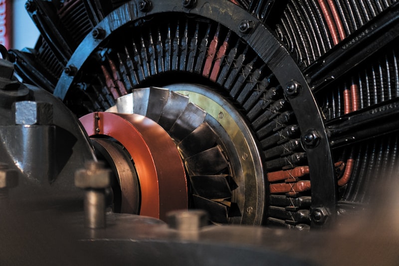 Close-up of spiral industrial mechanical component for Uni-Weld™ UV DC motor magnet bonding