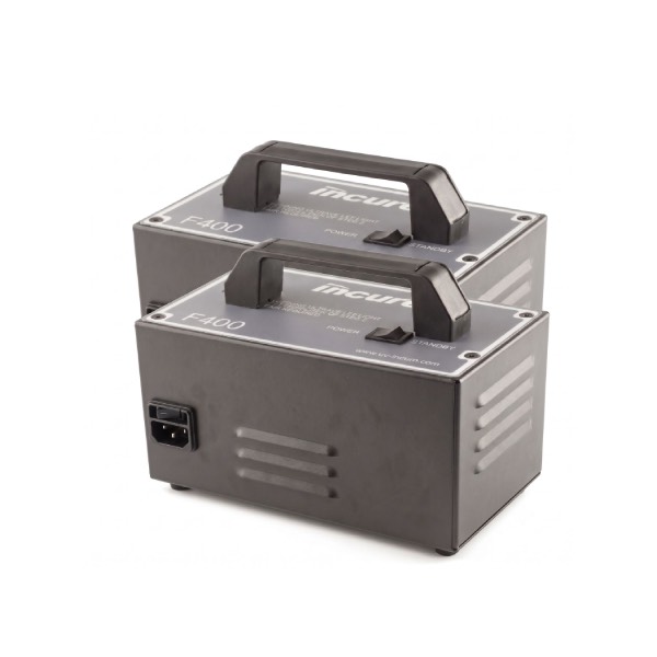Incure CDM™ Compact F400 dual UV flood lamp heads for x2AC and x2A configurations