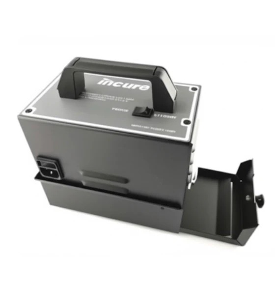 Incure F400 UV flood curing lamp with portable handheld reflector housing
